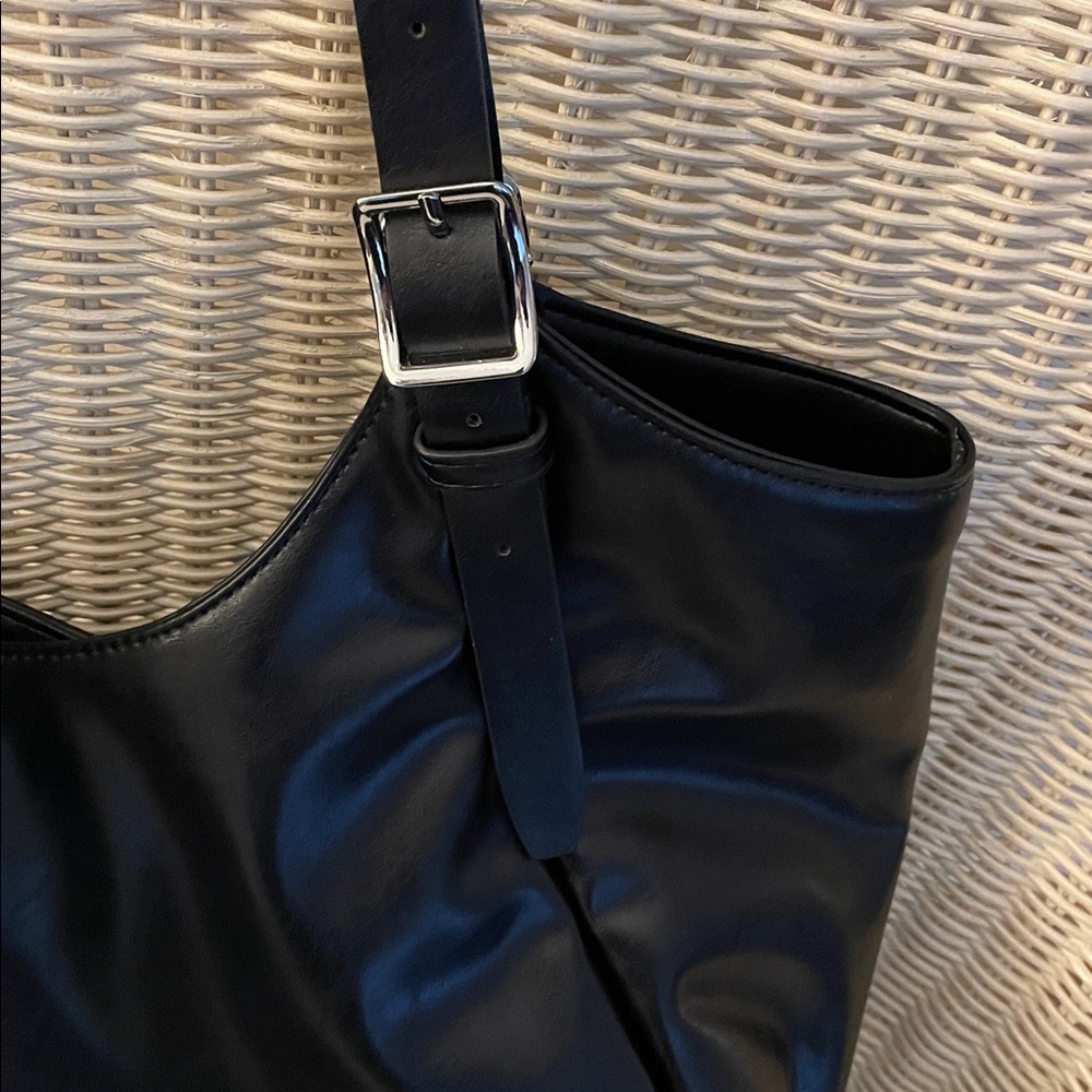 Rebecca Minkoff Black Faux Leather Ryder Tote Bag - Picture 9 of 10